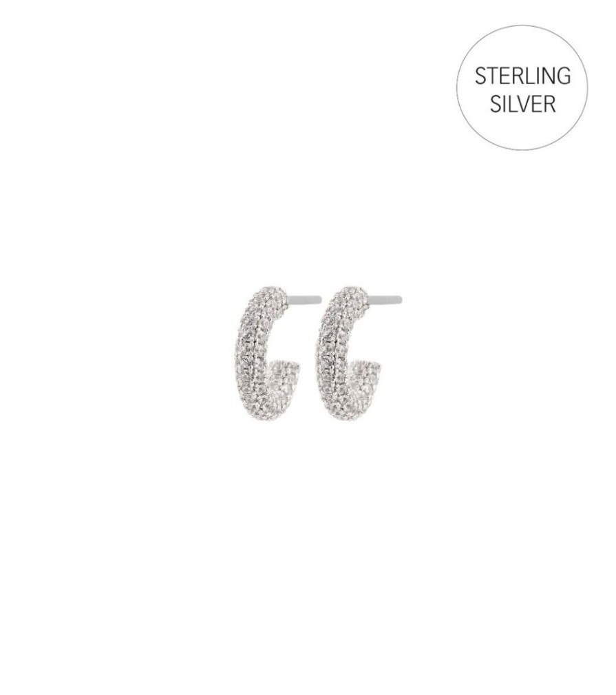 Orhangen Edblad | Crystal Creoles Xs Silver