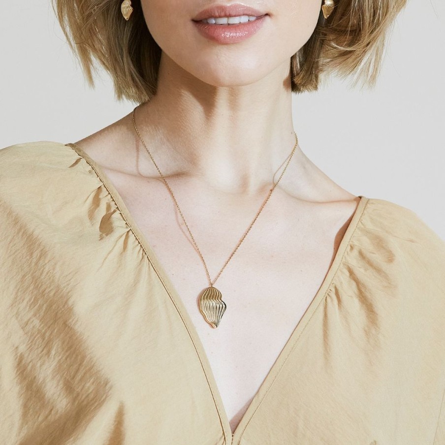 Halsband Edblad | Ripples Necklace L Gold