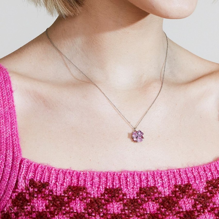 Halsband Edblad | Heart Sparkle Necklace Pink Steel