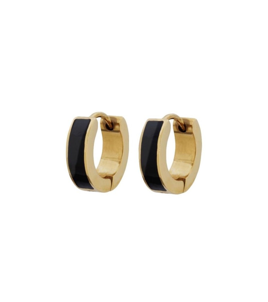 Orhangen Edblad | Fave Hoops Black Gold