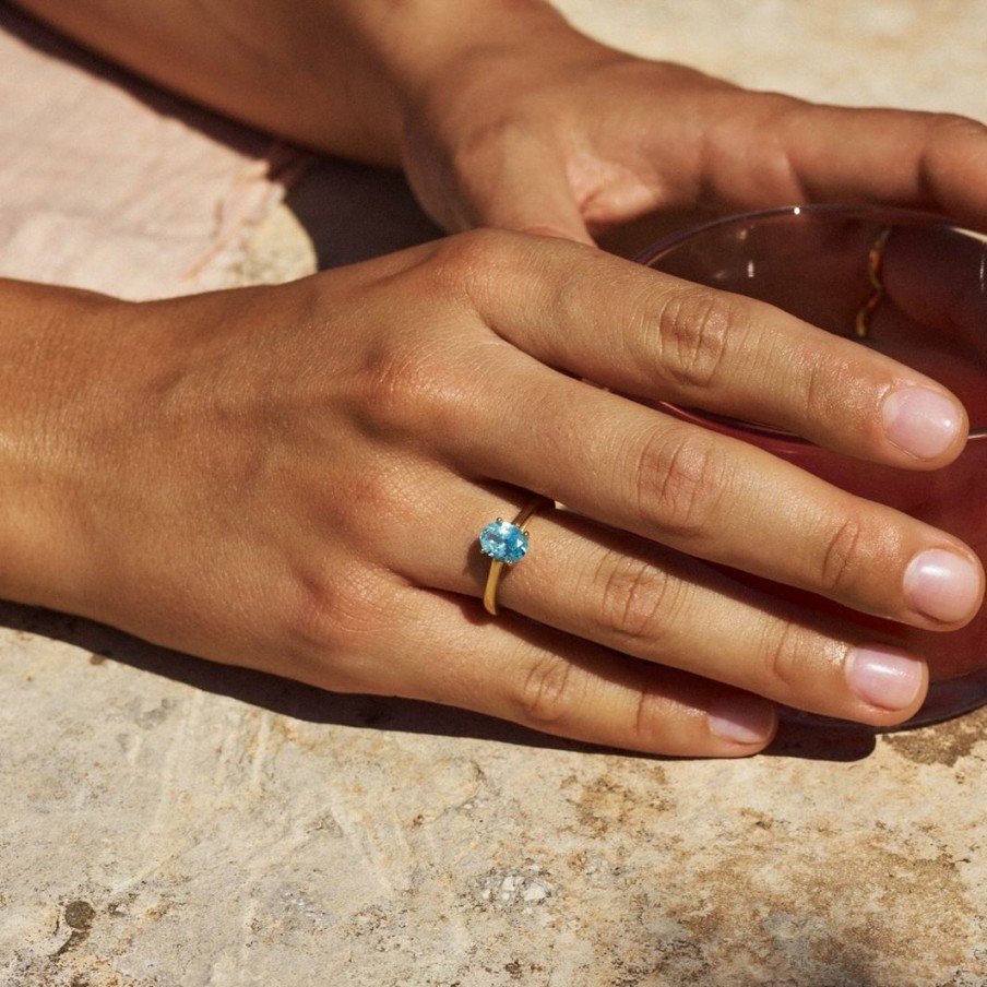 Ringar Edblad | Orion Ring Aqua Gold