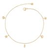 Fotlankar Edblad | Beachcomber Anklet Multi Gold