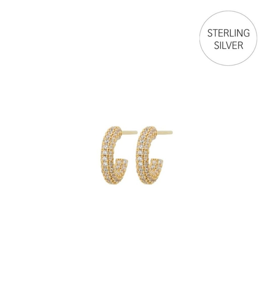 Orhangen Edblad | Crystal Creoles Xs Gold