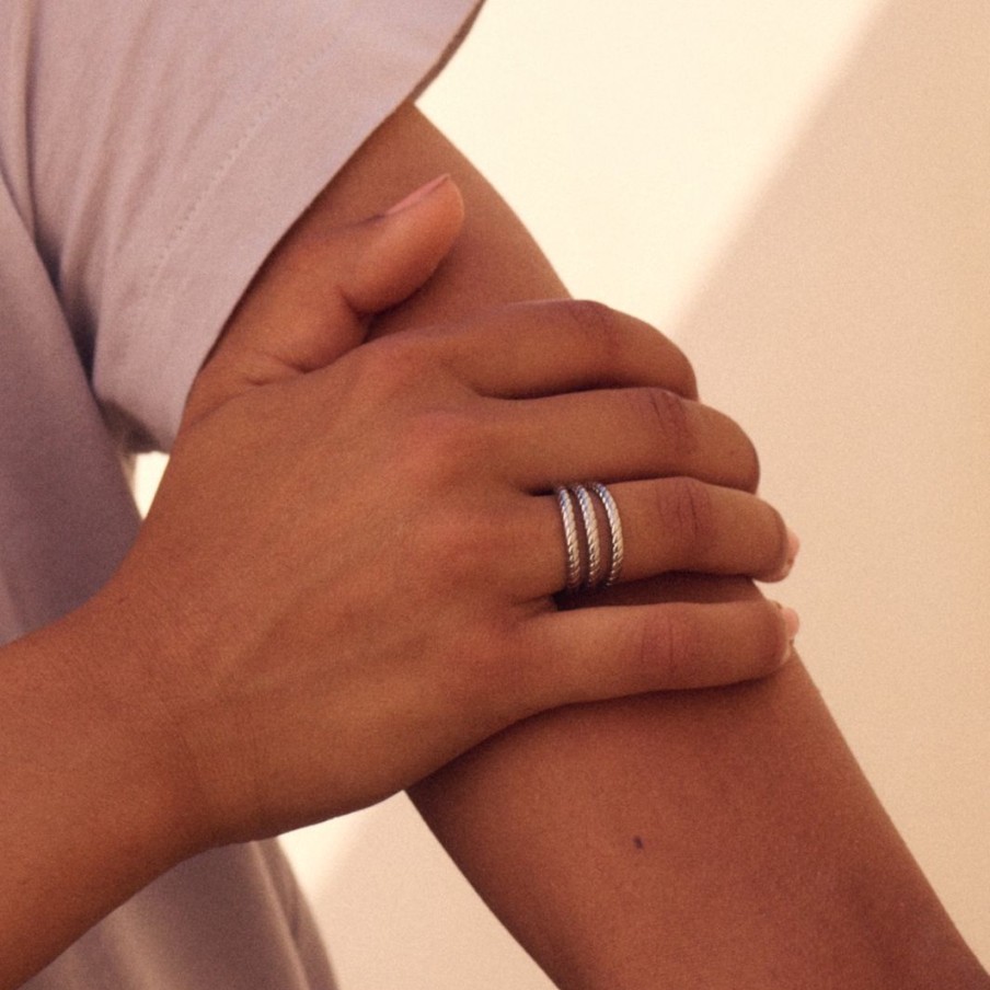 Ringar Edblad | Rope Ring Triple Steel