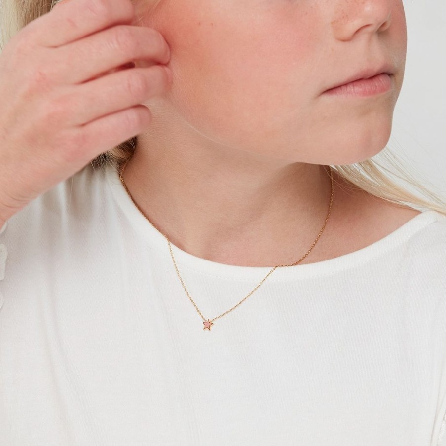 Barnsmycken Edblad | Sky Necklace Kids Pink Gold