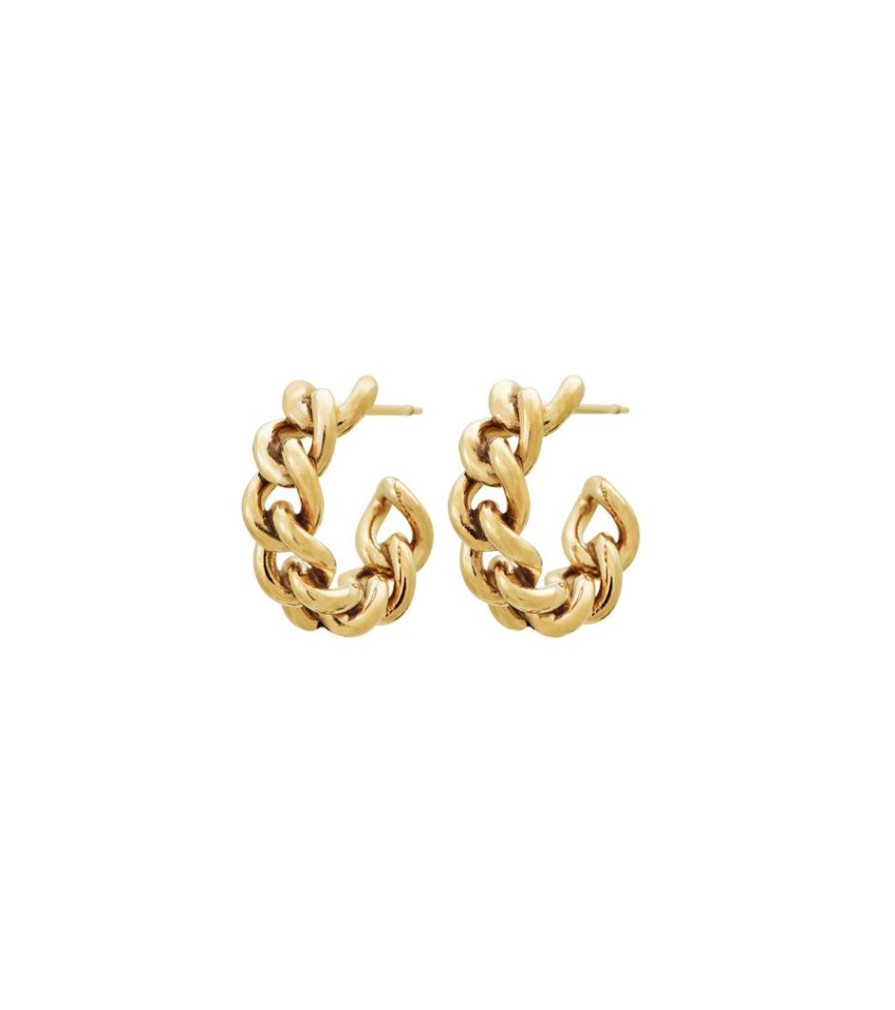 Orhangen Edblad | Lourdes Chain Creoles Gold
