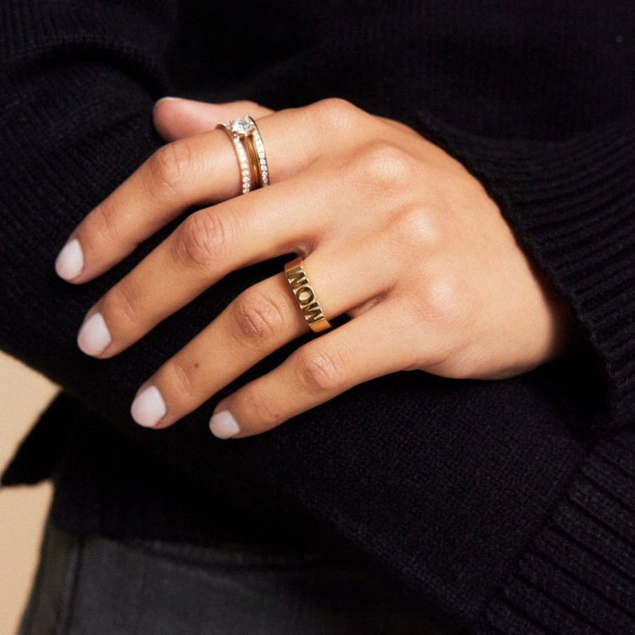 Ringar Edblad | Signet Ring Mom Gold