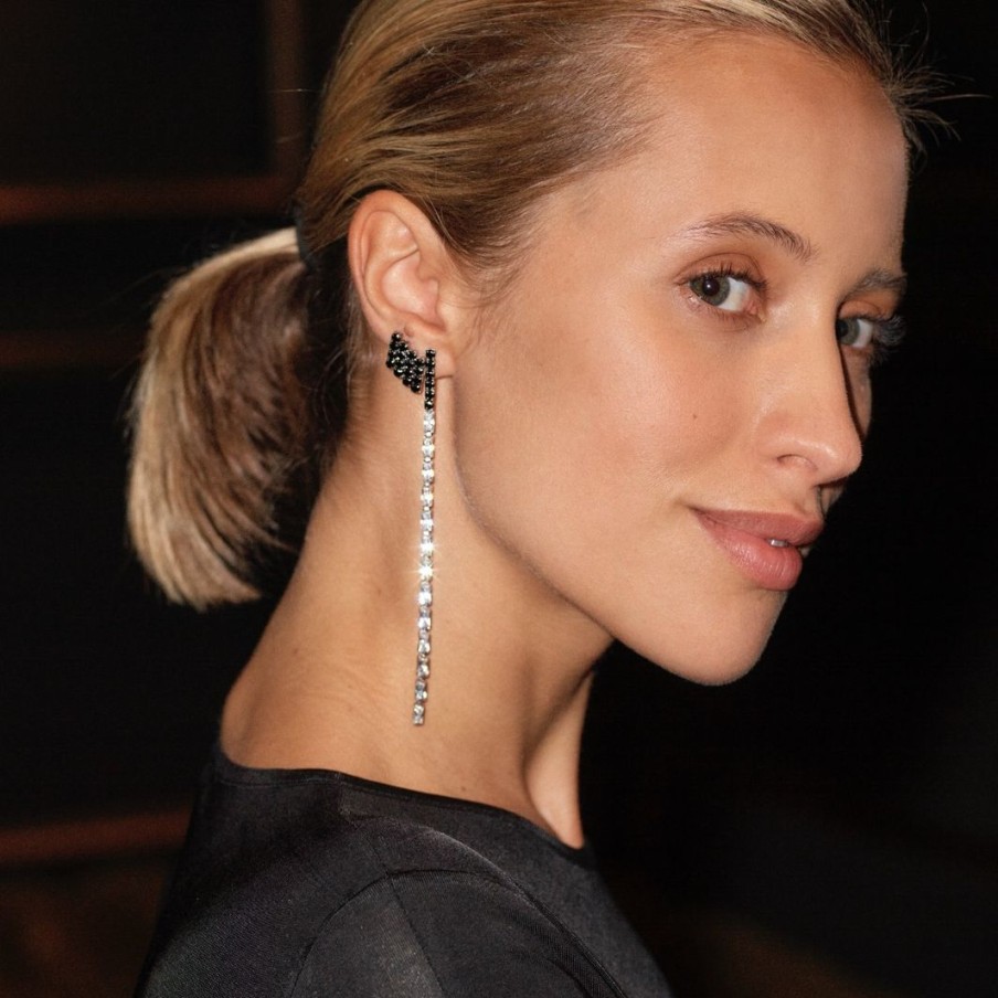 Orhangen Edblad | Luminary Earrings Long Jet Steel