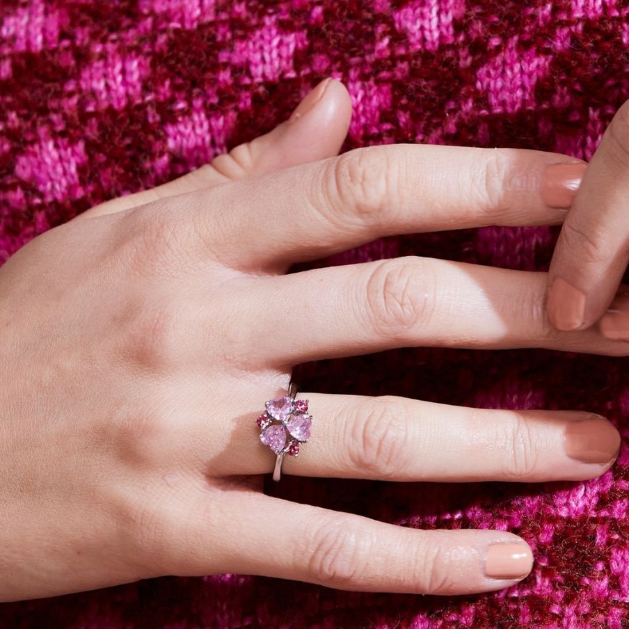 Ringar Edblad | Heart Sparkle Ring Pink Steel