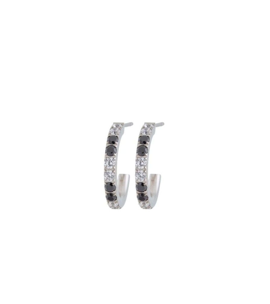 Orhangen Edblad | Glow Creoles Black White Steel