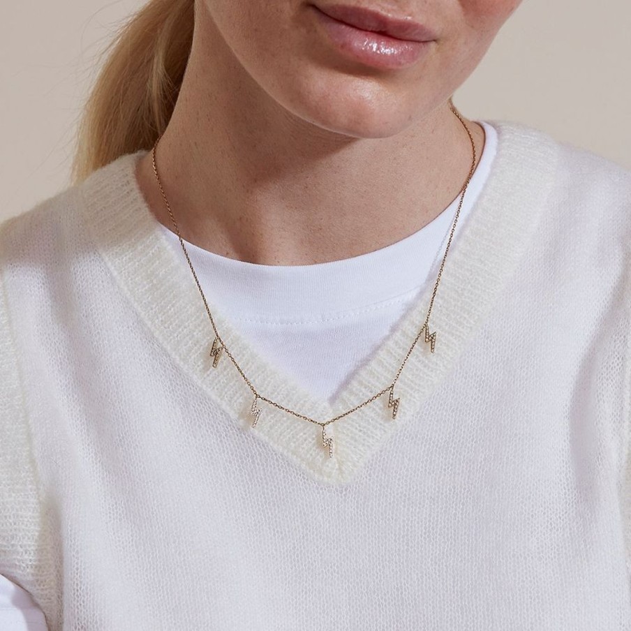 Halsband Edblad | Lightning Sparkle Necklace Multi Gold