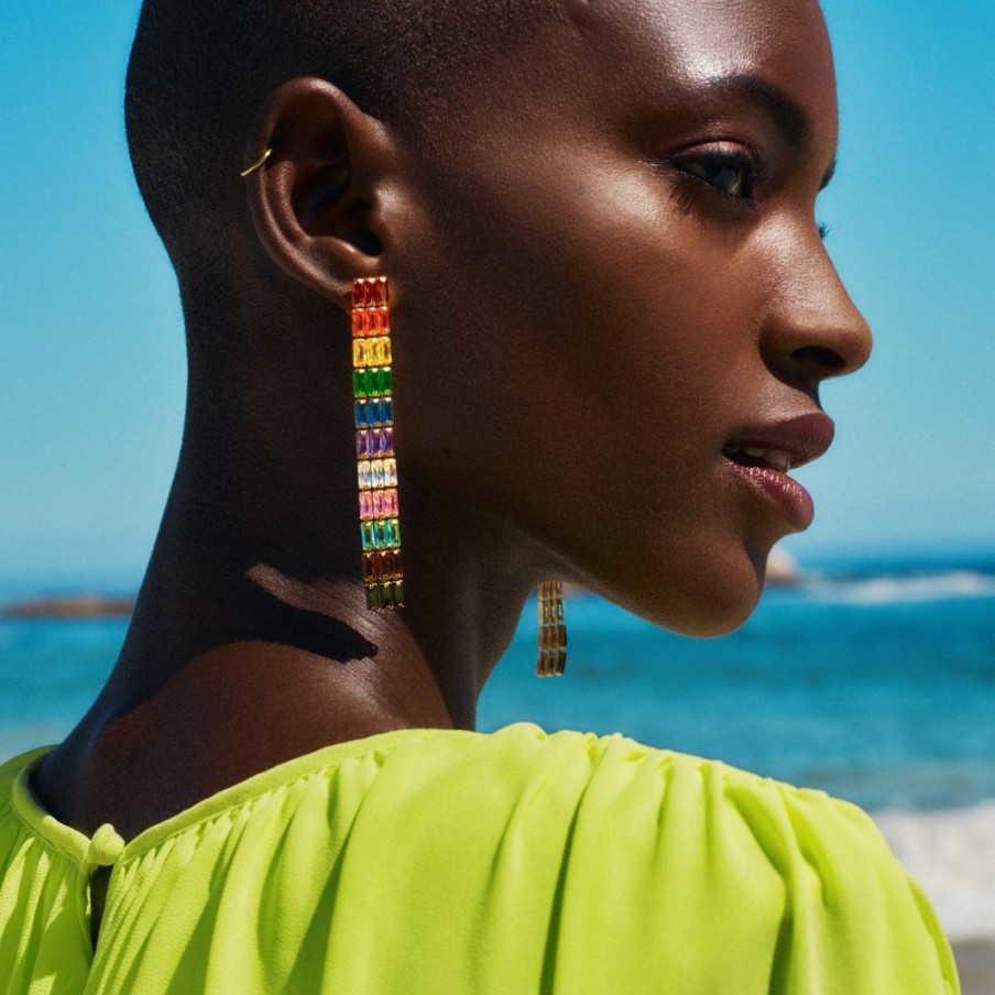 Orhangen Edblad | Rainbow Earrings Maxi Progress Gold