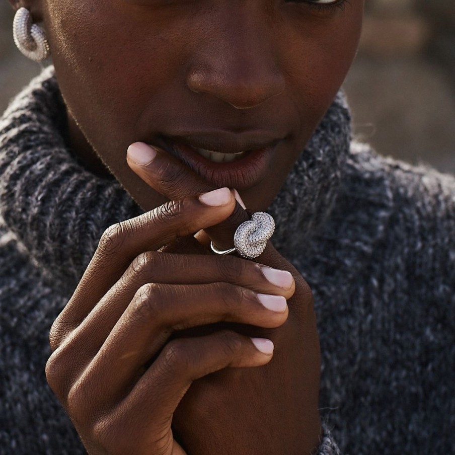 Ringar Edblad | Redondo Sparkle Ring Rhodium
