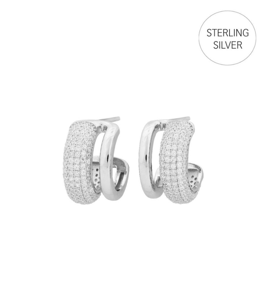 Orhangen Edblad | Luxe Creoles Duo Silver