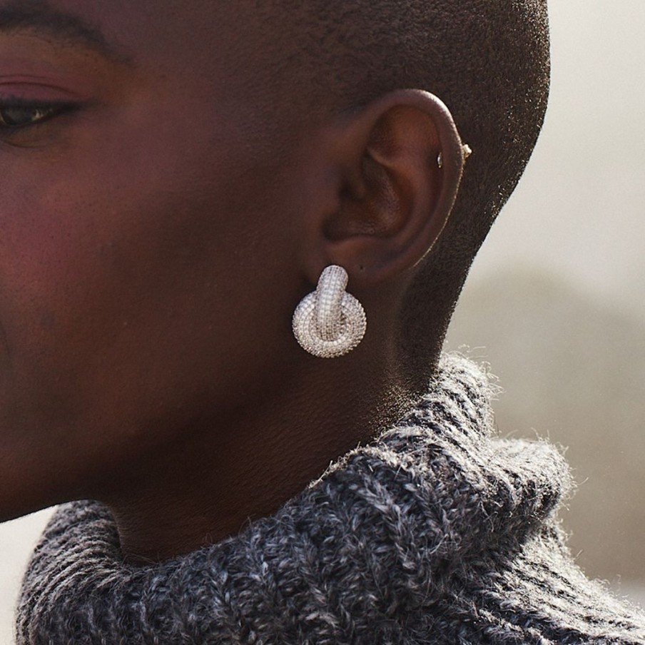 Orhangen Edblad | Redondo Sparkle Studs L Rhodium