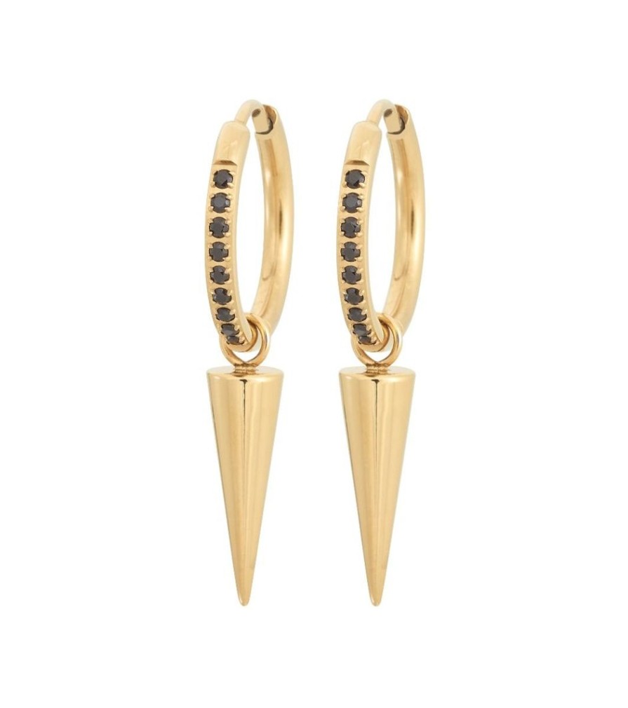 Orhangen Edblad | Peak Hoops Sparkle Black Gold